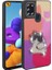 Galaxy A21S Kılıf Şirin Hayvan Figürlü ve Simli Sert Silikon Kapak Royal Case/amas 1