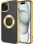 iPhone 15 Plus Kılıf Kenarları Lazer Renkli ve Logo Detaylı Şık Esnek Premium Silikon Kapak Ryc/omega 1