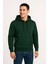 Erkek Üç Iplik Kapüşonlu Kanguru Cepli Sweatshirt Hoodie - Haki 1