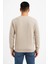 Erkek Üç Iplik Düz Bisiklet Yaka Sweatshirt - Bej 3