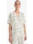 Pijama Takımı Regular Fit Viskon Desenli Kısa Kollu Üst Uzun Alt-Fall in Love F7556AX25AU 4