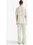 Pijama Takımı Regular Fit Viskon Desenli Kısa Kollu Üst Uzun Alt-Fall in Love F7556AX25AU 7