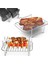 Hava Fritöz Rafı Çift Sepetli Hava Fritözleri Paslanmaz Çelik Izgara Tutucu Hava Fritöz Aksesuarları Pişirme Rafı Tost Rafı (Yurt Dışından) 2