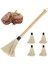 Set Barbekü Paspası 18,3 Inç Barbekü Paspas Fırçası Izgara Fırçası Ahşap Uzun Saplı Izgara Fırçası Soslu Barbekü Tütsülenmiş Biftek Için (Yurt Dışından) 1