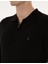 Erkek Siyah Slim Fit Polo Yaka Fermuarlı Basic Triko Kazak 50314191-VR046 7