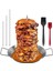 Al Pastor Izgara Şişi, Paslanmaz Çelik Dikey Şiş, 3 Çıkarılabilir Çivili Brezilya Dikey Şiş Standı (Yurt Dışından) 3