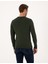 Erkek Koyu Haki Slim Fit Bisiklet Yaka Basic Triko Kazak 50314192-VR111 5