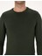 Erkek Koyu Haki Slim Fit Bisiklet Yaka Basic Triko Kazak 50314192-VR111 6