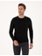 Erkek Siyah Slim Fit Bisiklet Yaka Basic Triko Kazak 50314192-VR046 1