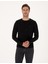 Erkek Siyah Slim Fit Bisiklet Yaka Basic Triko Kazak 50314192-VR046 3