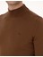 Erkek Koyu Kahverengi Slim Fit Yarım Balıkçı Yaka Basic Triko Kazak 50314176-VR084 7