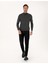 Erkek Antrasit Melanj Slim Fit Yarım Balıkçı Yaka Basic Triko Kazak 50314176-VR081 4