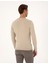 Erkek Kum Melanj Slim Fit Bisiklet Yaka Basic Triko Kazak 50314192-VR123 5