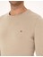 Erkek Kum Melanj Slim Fit Bisiklet Yaka Basic Triko Kazak 50314192-VR123 7