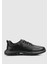 Siyah Deri Erkek Sneaker 1