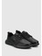 Siyah Deri Erkek Sneaker 2