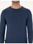 Erkek Indigo Melanj Slim Fit Bisiklet Yaka Basic Triko Kazak 50314192-VR155 6