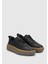Siyah Deri Kadın Sneaker 2