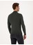 Erkek Koyu Haki Slim Fit Yarım Balıkçı Yaka Basic Triko Kazak 50314176-VR111 5