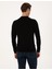 Erkek Siyah Slim Fit Polo Yaka Basic Triko Kazak 50314189-VR046 5