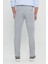 Erkek Gri Slim Fit Dar Kesim Yan Cep Pamuklu Esnek Chino Pantolon 6
