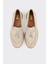 Bej Deri Kadın Günlük Ayakkabı 4