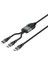 DUO POWER 100W Çift Uçlu, Type-C To Lightning + Type-C Şarj Kablosu, Örgü Tasarım, 1.2 Metre, Siyah 4