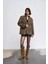 Leopar Desenli Kaşe Blazer Ceket 5