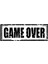 Game Over Sticker Oto Motor Laptop Duvar Folyo Sticker 10 x 4 cm 2