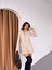 Trend Kadın Gold Çıt Çıt Detaylı Tasarım Uzun Blazer Ceket 1