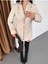Trend Kadın Gold Çıt Çıt Detaylı Tasarım Uzun Blazer Ceket 7