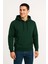 Erkek Üç Iplik Kapüşonlu Kanguru Cepli Sweatshirt Hoodie - Haki 1