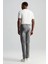 Saf Pamuk Slim Fit Gri Denim Pantolon 5