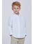 Düğmeli Yaka Beyaz Saf Pamuk Çocuk Gömlek 1