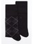 Baklava Desenli Siyah Pamuk Ikili Çorap Seti 1