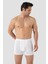 Erkek Beyaz Bambu Boxer 3'lü Paket 5