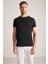 Kabartma Baskılı Siyah Pima Pamuk T-Shirt 1