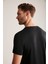 Kabartma Baskılı Siyah Pima Pamuk T-Shirt 3