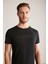 Kabartma Baskılı Siyah Pima Pamuk T-Shirt 4