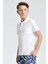 Beyaz Havlu Kumaş Polo Yaka Çocuk T-Shirt 3
