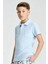 Açık Mavi Havlu Kumaş Polo Yaka Çocuk T-Shirt 1