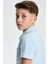 Açık Mavi Havlu Kumaş Polo Yaka Çocuk T-Shirt 3
