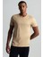 Kum Rengi Bisiklet Yaka Basic T-Shirt 1