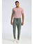 Bağcıklı Haki Slim Fit Triko Pantolon 3