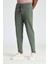 Bağcıklı Haki Slim Fit Triko Pantolon 4