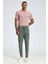 Bağcıklı Haki Slim Fit Triko Pantolon 5