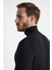 Ipek Karışım Boğazlı Yaka Siyah Merino Yün Triko 3