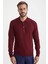 Polo Yaka Merino Yün Bordo Triko 1