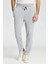 Bağcıklı Açık Gri Slim Fit Triko Pantolon 1