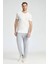 Bağcıklı Açık Gri Slim Fit Triko Pantolon 3